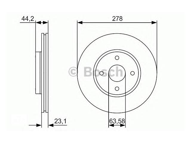 Тормозной диск для моделей:FORD (FIESTA,FIESTA,B-MAX,B-MAX)