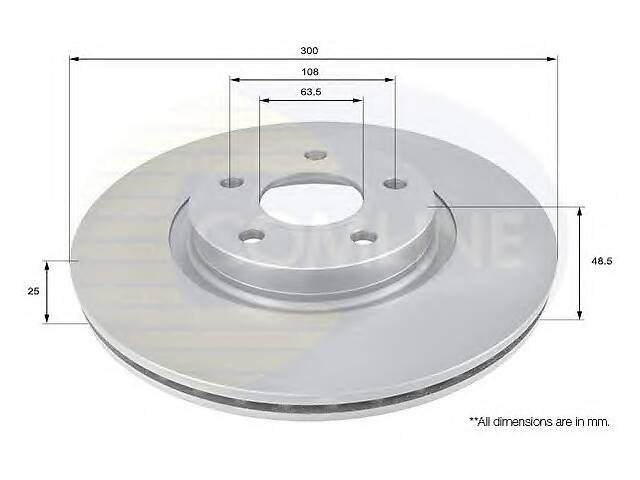 Тормозной диск для моделей:FORD (FOCUS,FOCUS,FOCUS,FOCUS,C-MAX,KUGA,C-MAX,GRAND-C-MAX,FOCUS,FOCUS,FOCUS,KUGA,TRANSI...