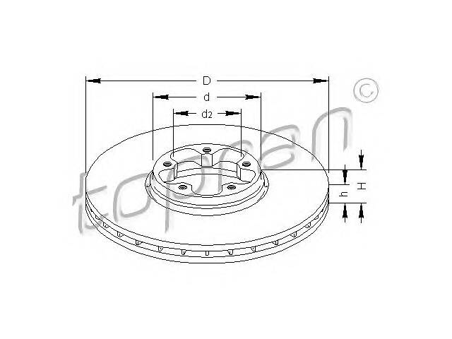 Гальмівний диск для моделей: FORD (TRANSIT, TRANSIT, TRANSIT)