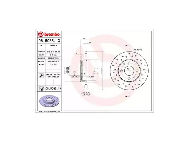 Тормозной диск TD0291556 на ALFA ROMEO 146 (930_) 1994-2001