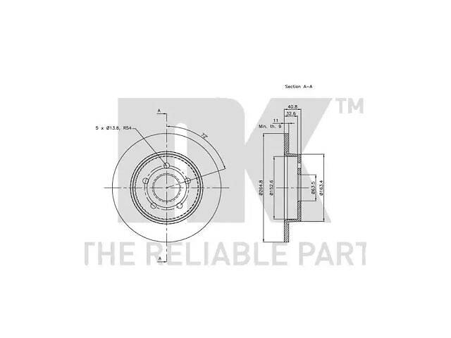 Тормозной диск TD0989632 на FORD FOCUS II Turnier (DA_) 2004-2012