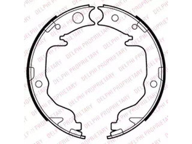 Тормозные колодки (барабанные, стояночного тормоза) WD0196499 на Mitsubishi ASX 2010-