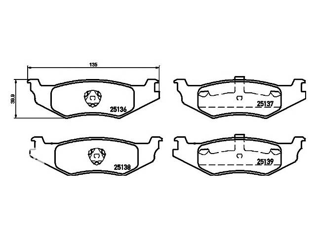 Тормозные колодки для моделей:CHRYSLER (VISION,NEON,NEW-YORKER), DODGE (NEON,NEON)