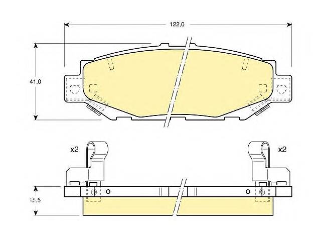 Тормозные колодки для моделей:LEXUS (GS), TOYOTA (SUPRA,HIACE,ARISTO,CHASER,CRESTA,CRESTA,MARK,CROWN,GRANVIA)