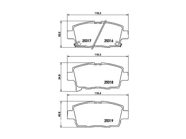 Тормозные колодки для моделей:TOYOTA (bB,PORTE,SIENTA)