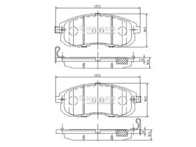 Тормозные колодки (дисковые) WD0198785 на Nissan Sentra 2014-