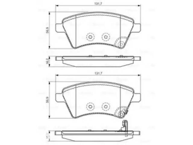 Тормозные колодки дисковые NT0201791 на Fiat Sedici 2006-2014