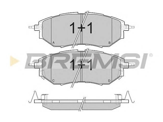 Гальмівні колодки перед. Subaru Legacy IV/Outback 03- (akebono)