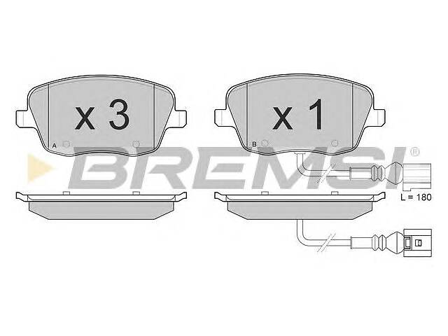 Гальмівні колодки перед. VW Polo 01/Skoda Fabia 03-14 (TRW) (131,4x62,7x18,8)