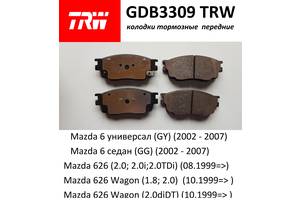 Тормозные колодки передние Mazda 6 (GDB3309 TRW)