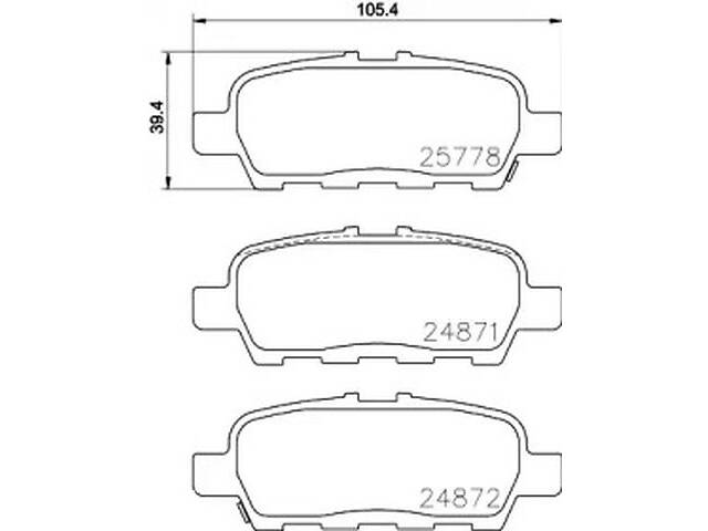 Тормозные колодки задние дисковые WD0205809 на Nissan Sentra 2014-