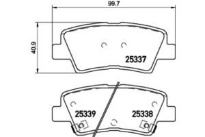 Тормозные колодки задние дисковые WD0205833 на Ssangyong Tivoli 2015-