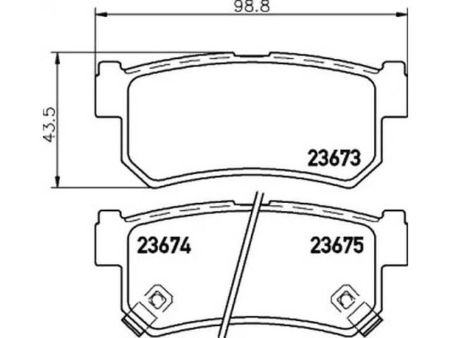 Тормозные колодки задние дисковые WD0205851 на Ssangyong Rexton 2001-2006