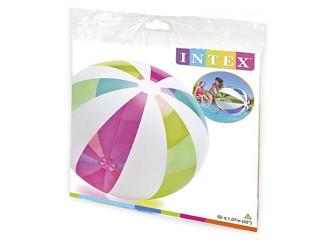 Мяч Intex 59066 с полосами, 107 см