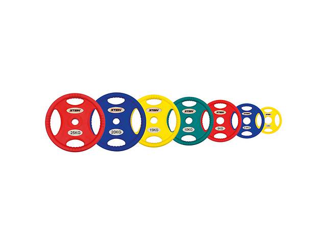 Профессиональные диски для штанг Stein TPU Color 3-Hole Plate