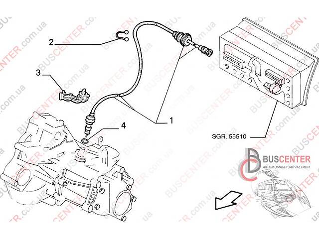 Трос спідометра Fiat Ducato 290 (1989-1994) 7780909
