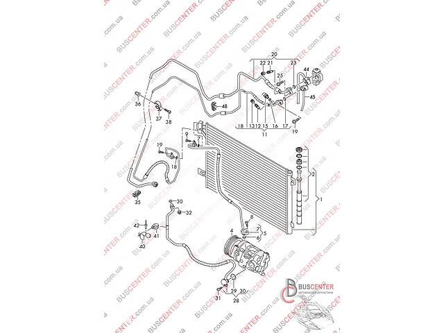 Трубка кондиционера Volkswagen Transporter V (2003-2015) 7E0816744D VW 7E0 816 744 D