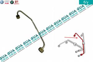 Трубка цилиндра 3 топливной системы ( от форсунки к ТНВД ) 038130303 Audi / АУДИ A3 1996-2003, VW / ВОЛЬКС ВАГЕН GOLF...