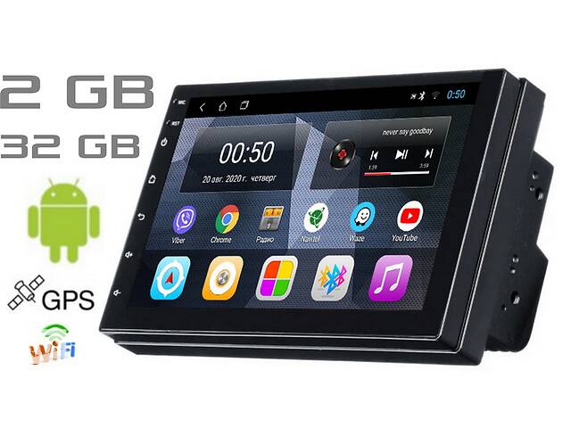 Универсальная автомагнитола 2DIN Dakota 2032 Android 10 2gb/32gb экран 7 дюймов WiFi Bluetooth GPS навигация карты 2021