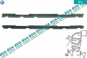 Уплотнитель внутренний стекла передней правой двери 1J4837472B VW / ВОЛЬКС ВАГЕН BORA 1998-2005 / БОРА 98-05, VW / ВО...