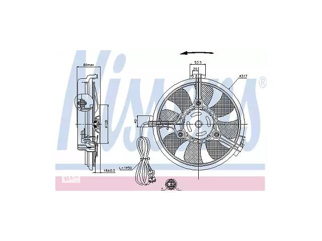 Вентилятор кондиционера WD0108826 на AUDI A6 (C5) 1997-2000