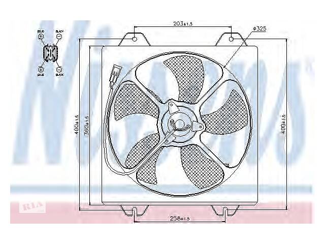 Вентилятор охлаждения двигателя для моделей:MITSUBISHI (ECLIPSE)