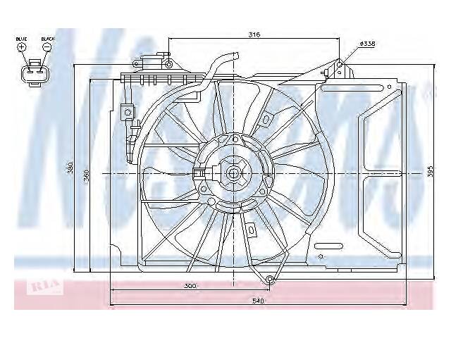 Вентилятор охлаждения двигателя для моделей:TOYOTA (YARIS,YARIS)