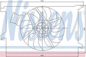 Вентилятор охлаждения двигателя для моделей:FIAT (CROMA), OPEL (VECTRA,SIGNUM,VECTRA), SAAB (9-3), VAUXHALL (SIGNUM)