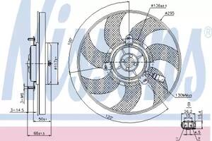 Вентилятор охлаждения двигателя на SEAT LEON 2005-2012