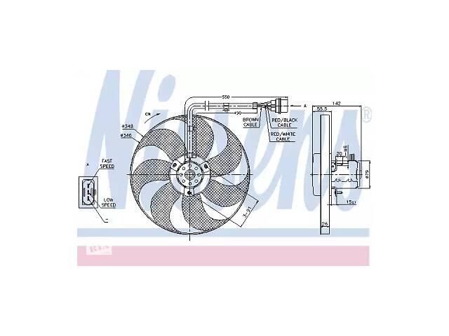 Вентилятор охлаждения двигателя AR119301 на VOLKSWAGEN POLO III 1994-2001