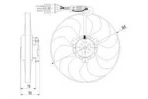 Вентилятор охлаждения двигателя для моделей:SEAT (AROSA,IBIZA,CORDOBA,IBIZA,IBIZA), SKODA (FABIA,FABIA,FABIA,FABIA,R...