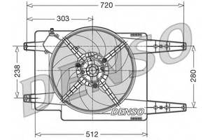 Вентилятор охлаждения двигателя для моделей:ALFA ROMEO (164,166)