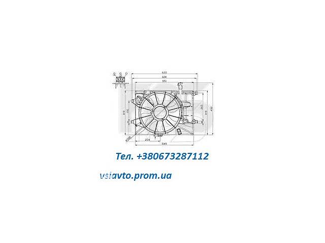 Вентилятор радиатора в сборе HYUNDAI ELANTRA 14-16 (MD)