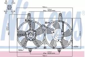 Вентилятор радиатора NT0138374 на Nissan Maxima QX A33 2000-2006