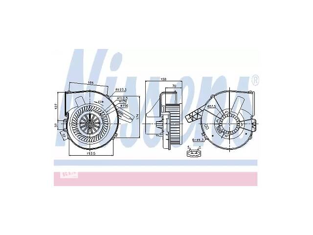 Вентилятор салона NT0108778 на VOLKSWAGEN POLO V 2009-2015