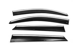 Вітровики з хромом (4 шт, Sunplex Chrome) для Hyundai Tucson TL 2016-2021рр.