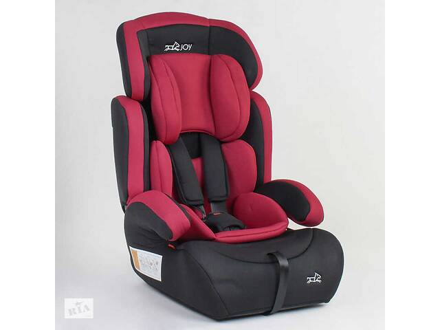 Детское автокресло JOY 94926 универсальное, группа 1/2/3 (9-36 кг) Black/Red (86407)