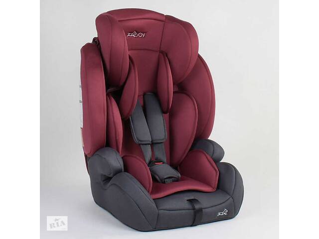 Дитяче автокрісло універсальне JOY ISOFIX група 1/2/3 9-36 кг Grey and burgundy 86413