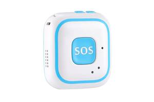 Персональний портативний GPS трекер для дітей Badoo Security V28 Блакитний (100367)