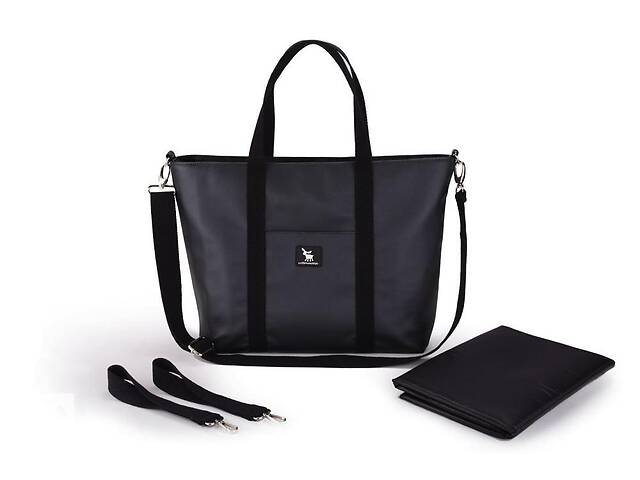 Сумка для коляски Cottonmoose Shopper 750/148 pearl black leather (черный эко-кожа)