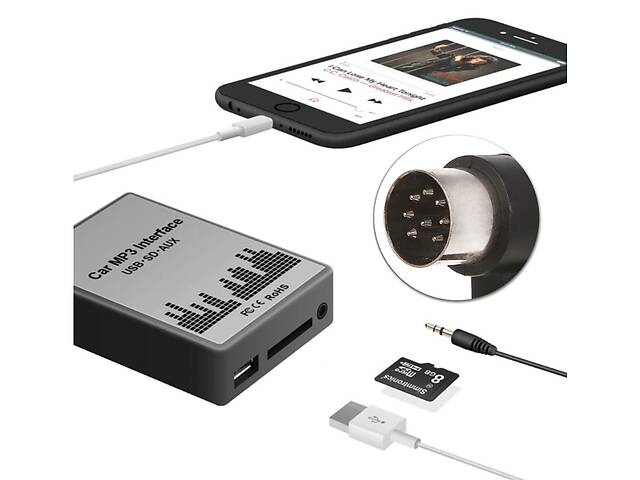 USB AUX MP3 адаптер Volvo для штатной магнитолы C70 S40/60/80 V70