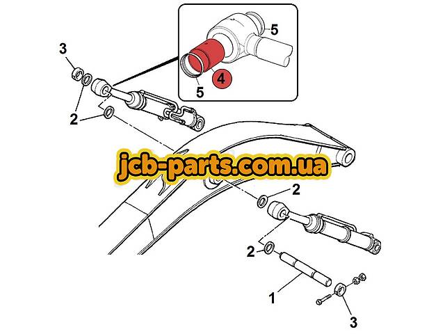 Втулка в ушко штока г/цилиндра стрелы 331/11841 для JCB JS220 (200, 210)