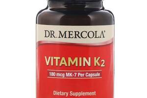 Витамин K2, 180 мкг, Vitamin K2, Dr. Mercola, 30 капсул