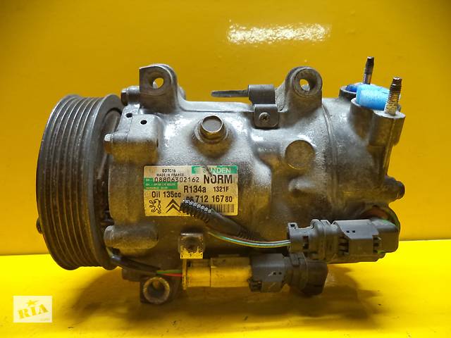 Подержанный компрессор кондиционера для Peugeot 307 (1,4-1,6) (2000-2012) 9671216780 (SD7C161321F) (Sanden)