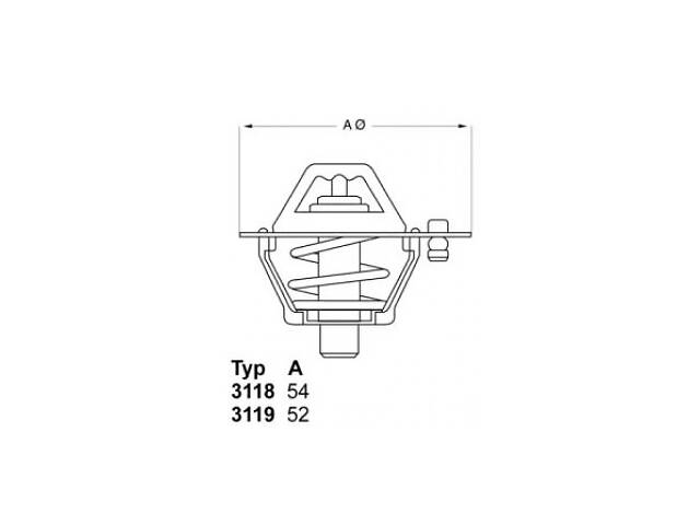 WAHLER Термостат Nissan Bluebird/Sunny/Patrol III 1.6-2.8 74-90 (к-кт) (3118.88D1)