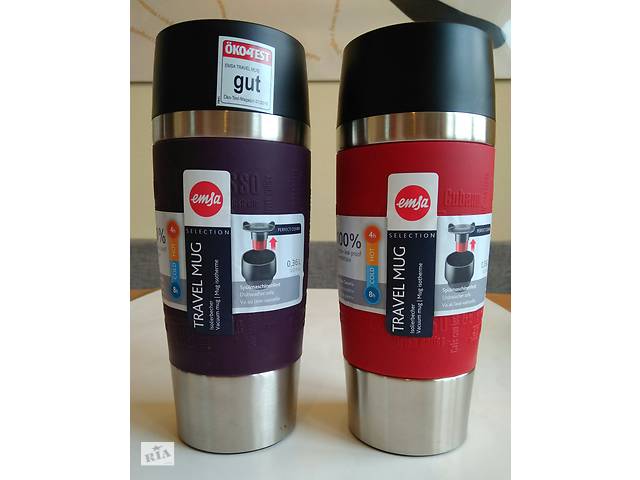 Термос термокружка EMSA Travel Mug 0,36 ml Зеленая (Милитари) Германия