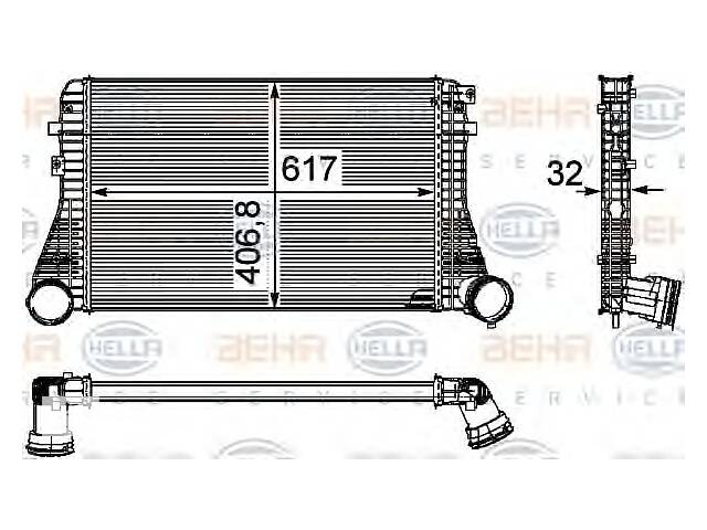 Интеркулер для моделей:VOLKSWAGEN (PASSAT,PASSAT,TIGUAN,PASSAT), VW (FAW) (MAGOTAN,CC), VW (SVW) (TIGUAN)