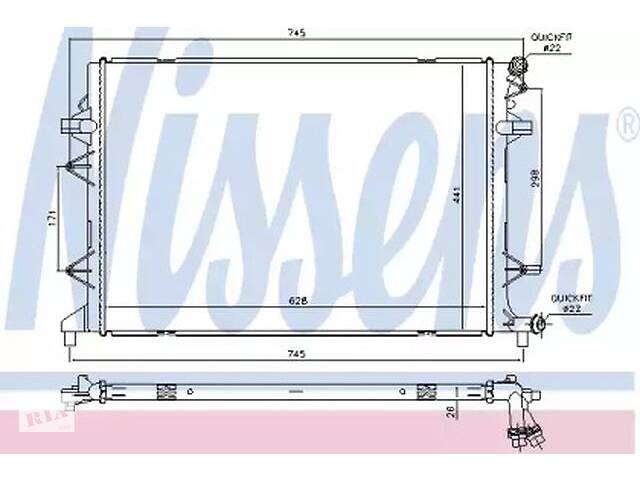 Интеркулер WD0149703 на Volkswagen Passat CC 2009-2016