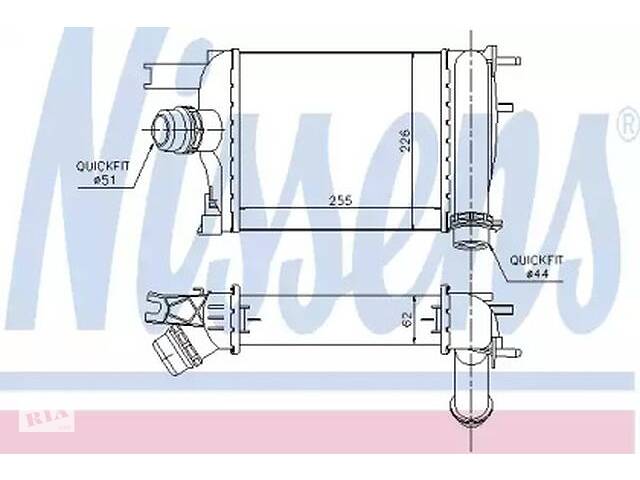 Интеркулер WD0149726 на Renault Dokker 2012-2020