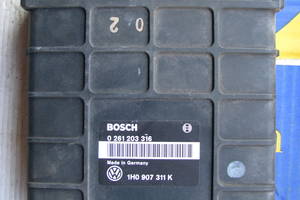 Б/у блок управления двигателем Volkswagen Golf III/Vento 1.8 AAM, 1H0907311K, BOSCH 0261203316 -арт№7323-